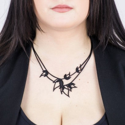 Collier Flame noir et or BATUCADA