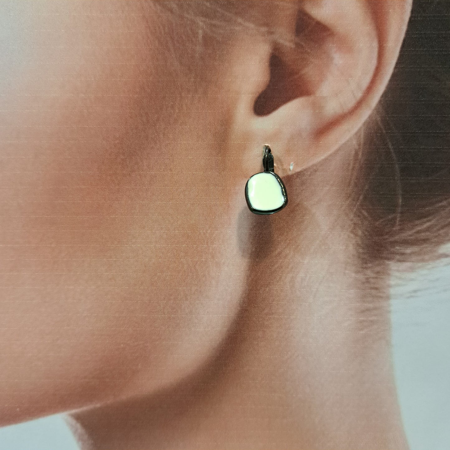Boucles percées Dormeuse blanc THIERRY JOO