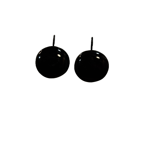 Boucles percées Dormeuse Rond noir THIERRY JOO