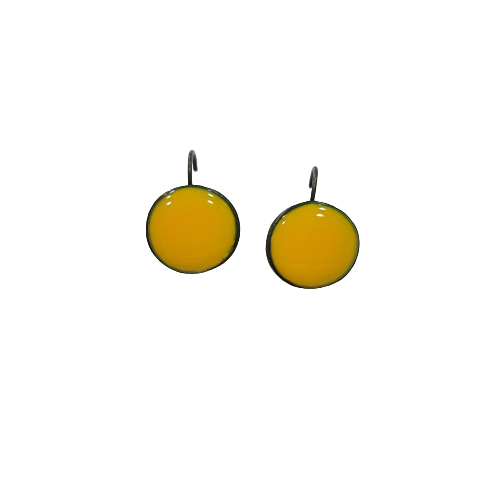 Boucles percées Dormeuse Rond jaune THIERRY JOO