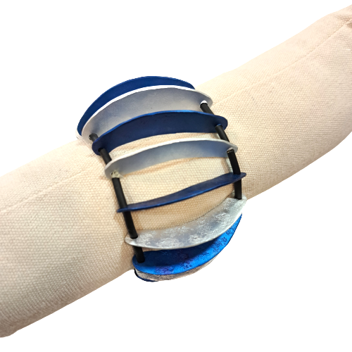 Bracelet Bombé bleu et blanc OANA MILLET