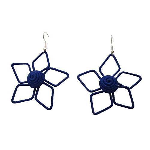 Boucles percées Margot bleu NAF BIJOUX