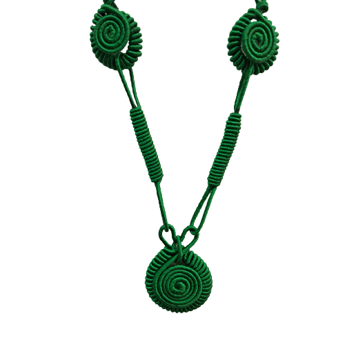 Collier sautoir Médaillon GM vert NAF BIJOUX