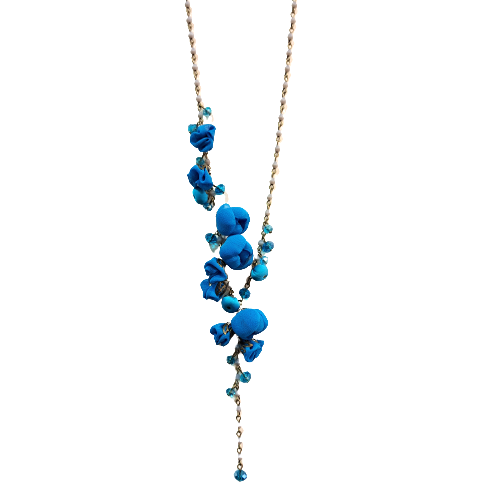 Collier sautoir Flavie bleu JU BIJOUX