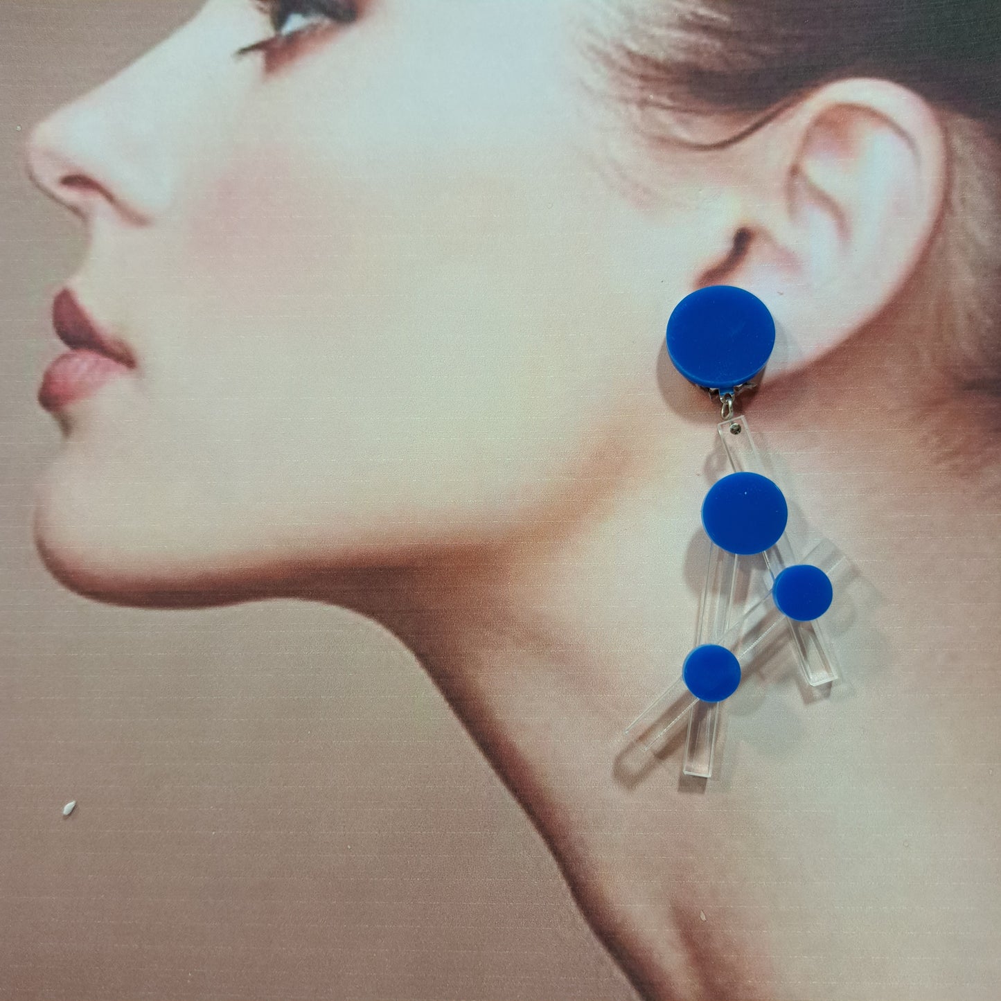 Boucles clips Suspendu bleu dur FORMESPAZIO