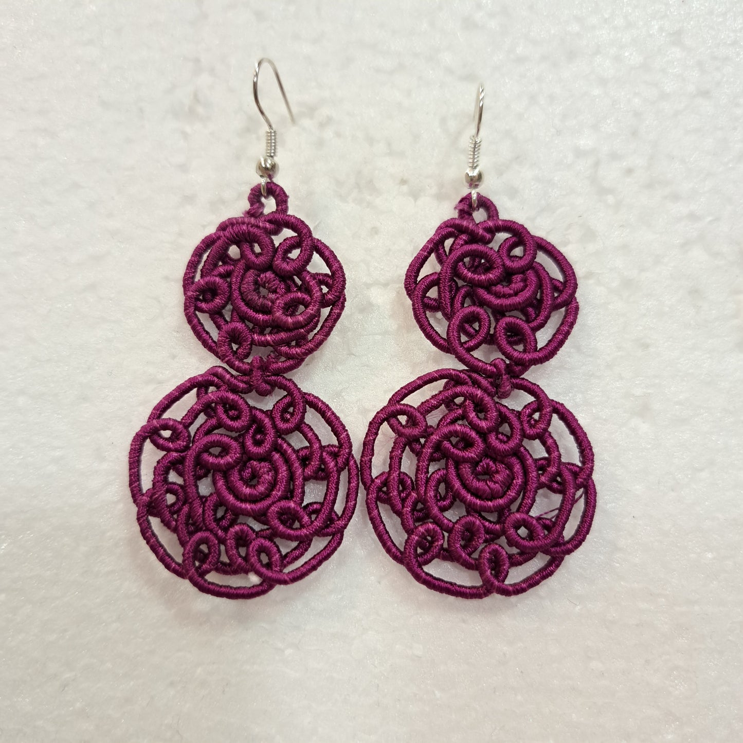 Boucles percées Fili 2 violine NAF BIJOUX