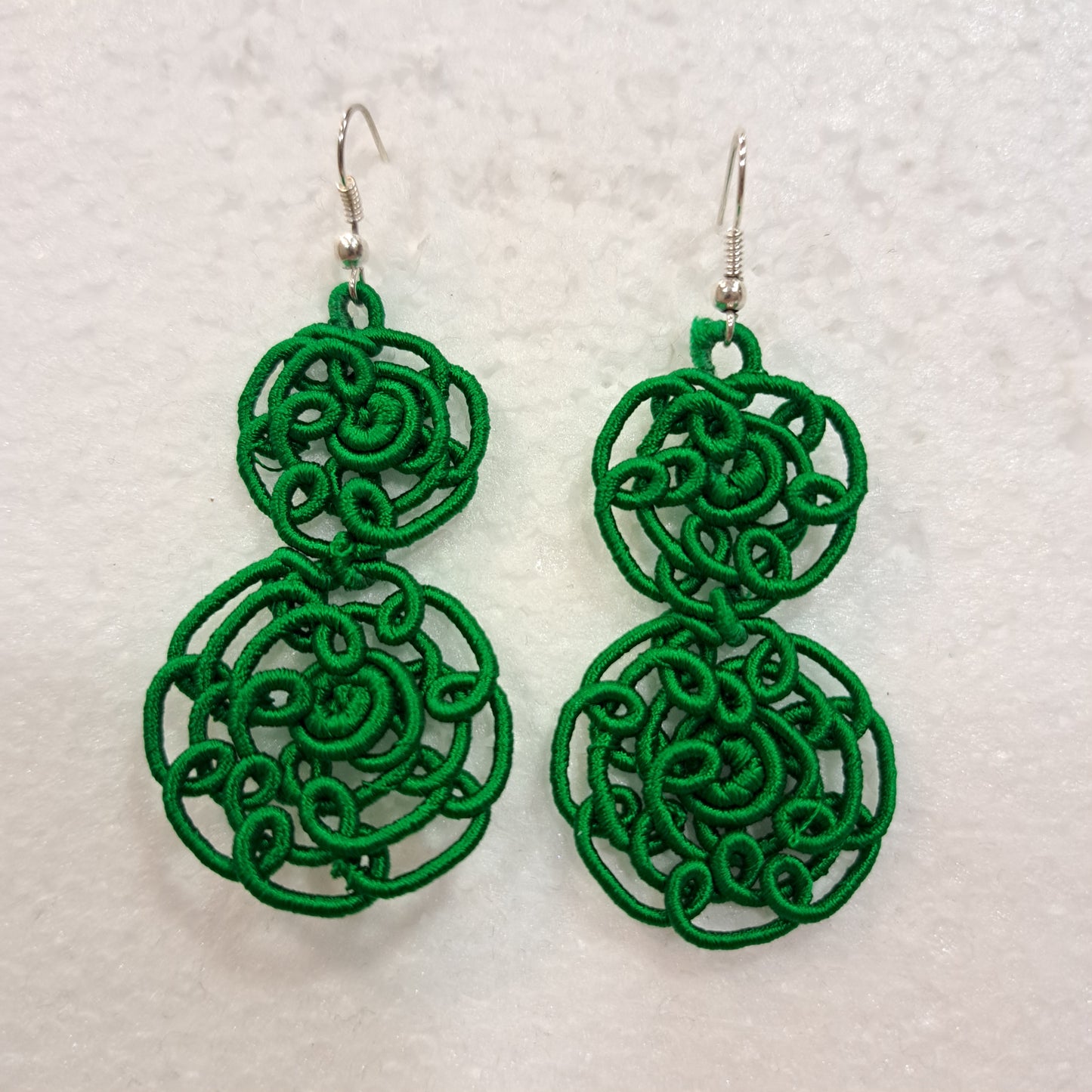 Boucles percées Fili 2 vert NAF BIJOUX