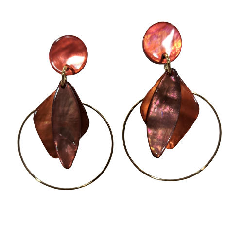Boucles clips Losange brique LA PETITE SARDINE