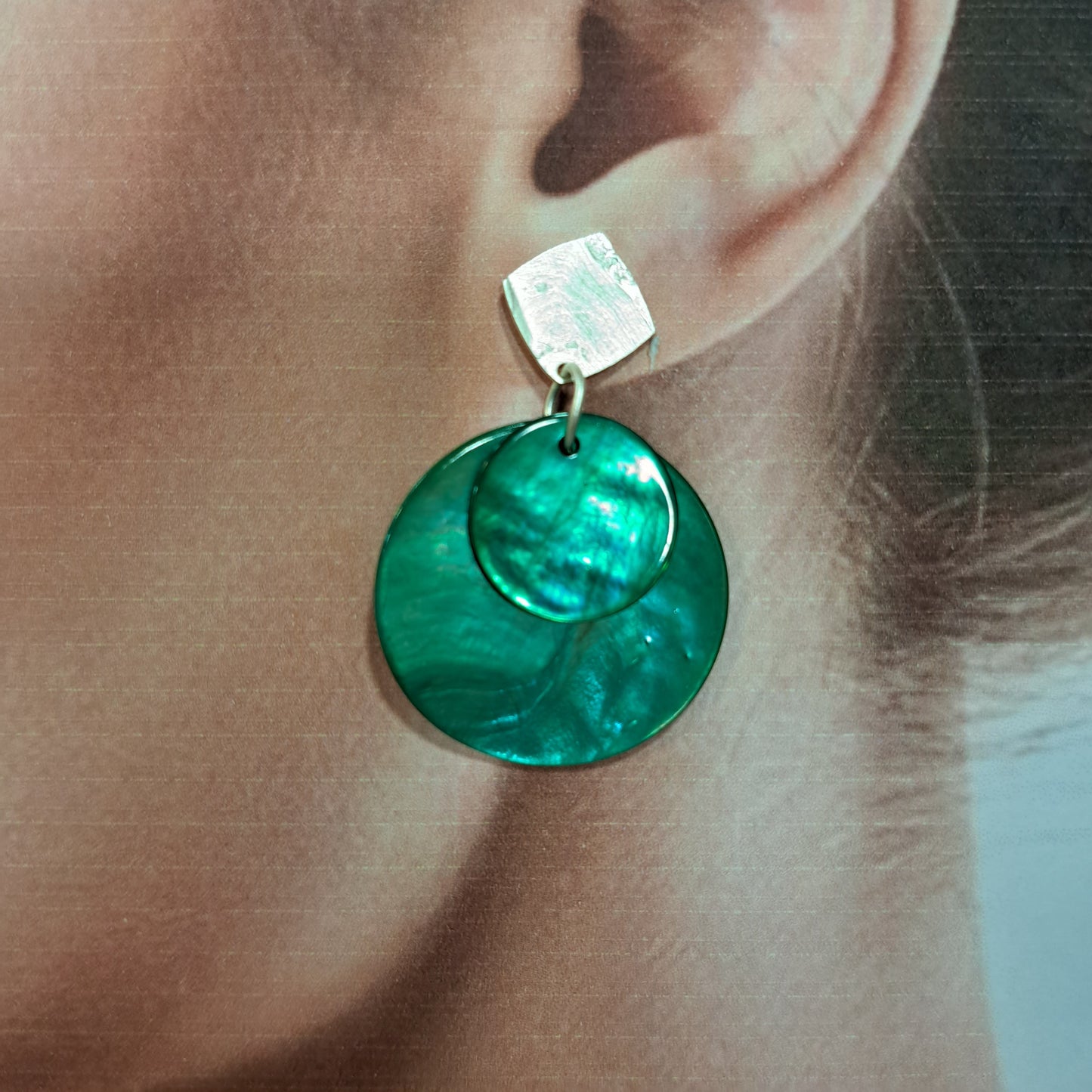 Boucles percées Mia vert d'eau LA PETITE SARDINE