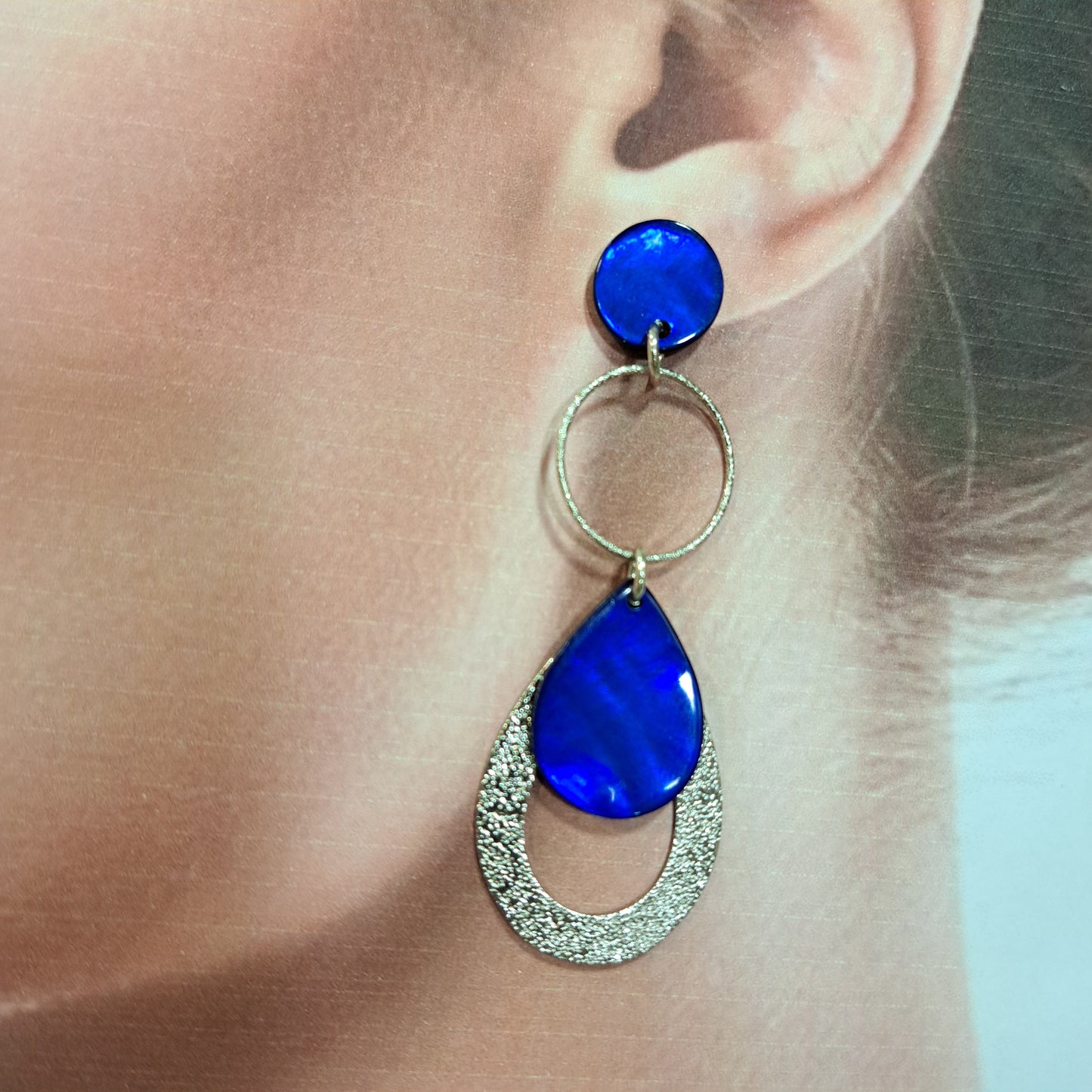 Boucles clips Blondie bleu LA PETITE SARDINE