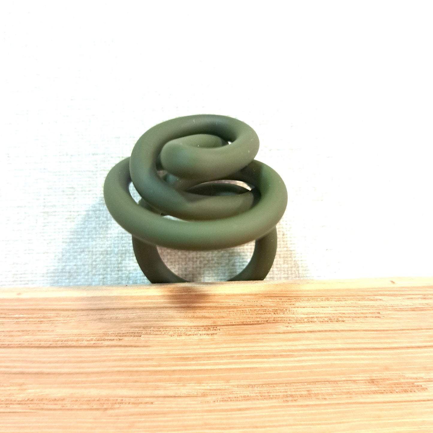Bague Zig kaki mat SAMUEL CORAUX