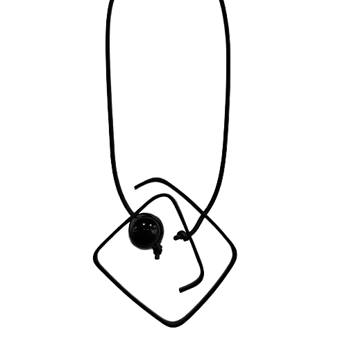 Collier Labyrinthe noir SAMUEL CORAUX