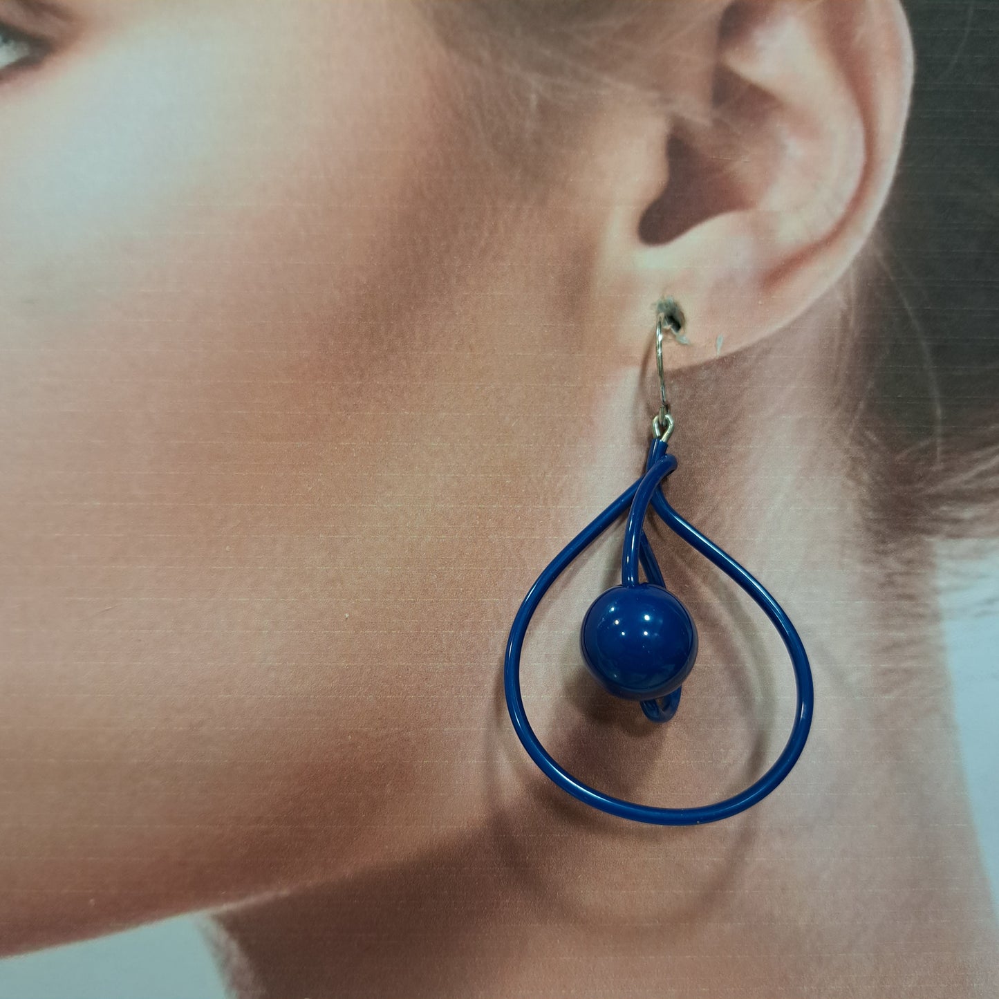 Boucles percées Nuage perle marine SAMUEL CORAUX