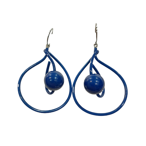 Boucles percées Nuage perle marine SAMUEL CORAUX