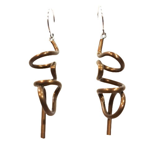 Boucles percées ZIGIGI mordoré SAMUEL CORAUX