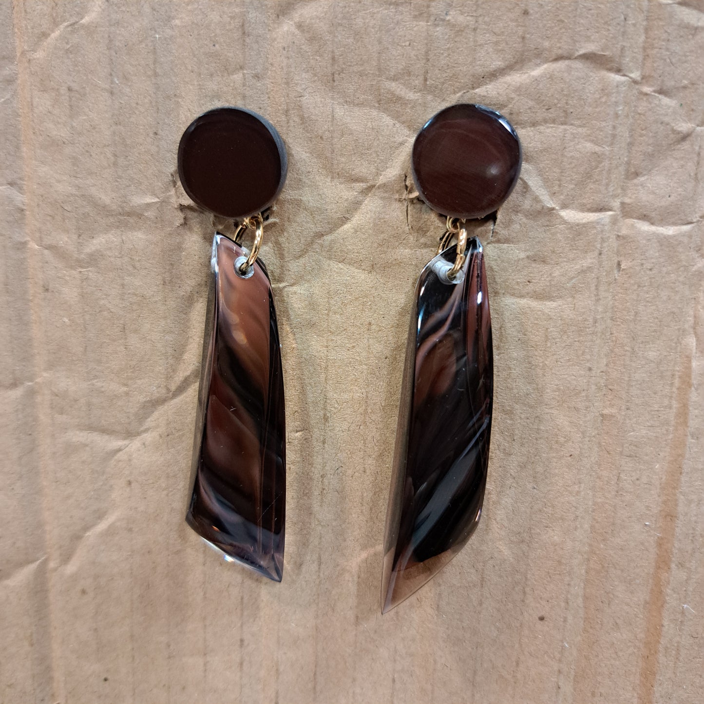 Boucles clips Sculte chocolat VITO