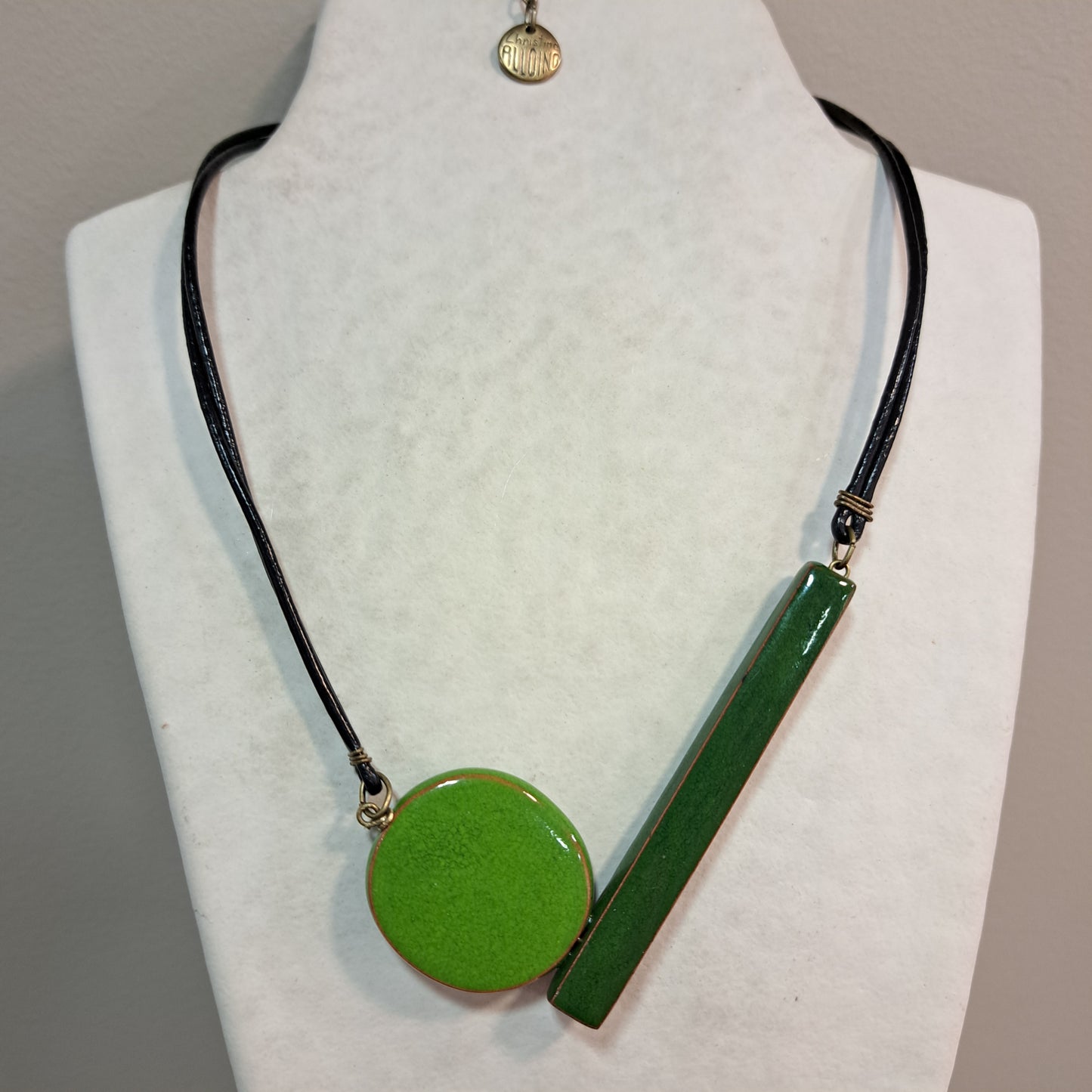 Collier Pop PM vert CHRISTINE ALLOING