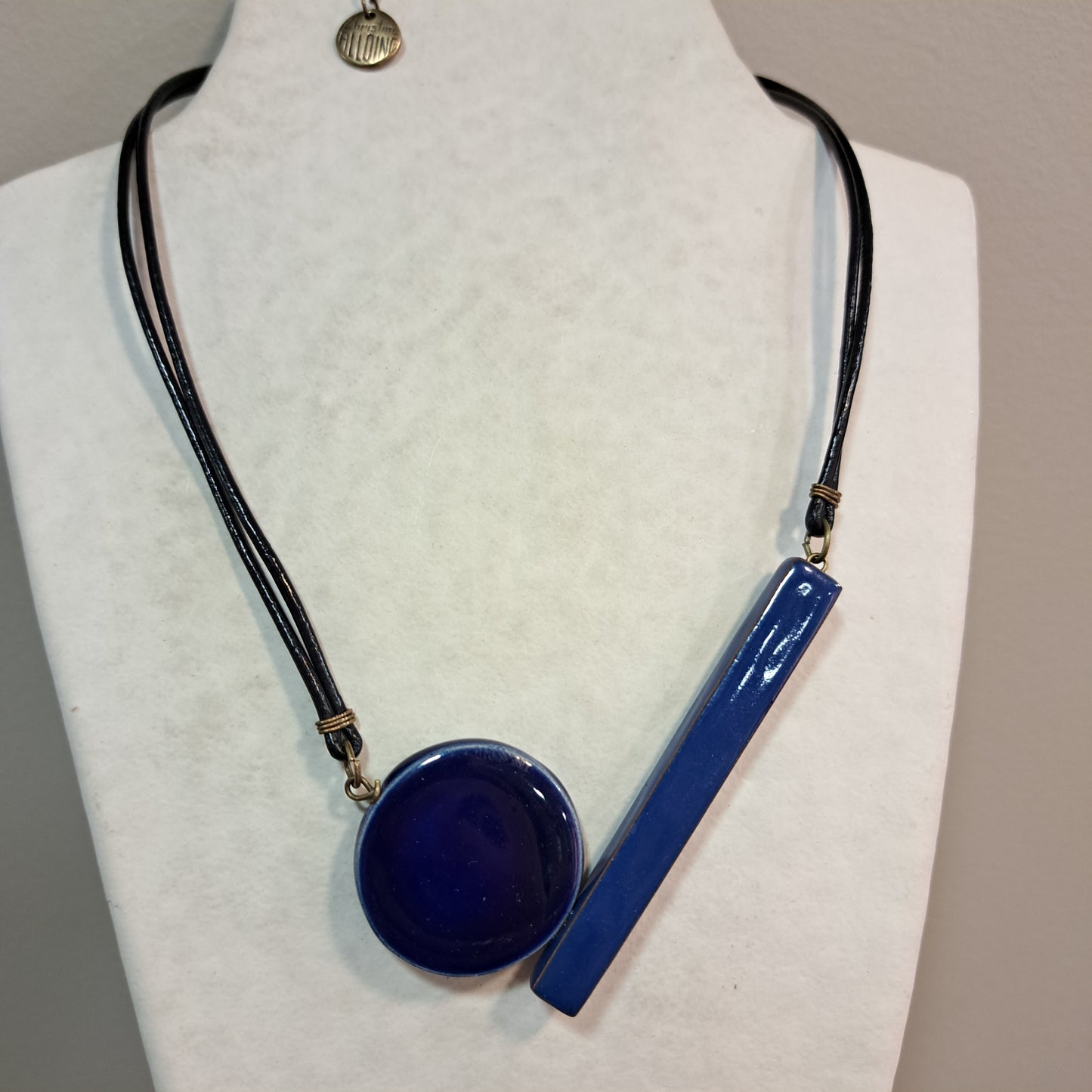 Collier Pop PM bleu foncé CHRISTINE ALLOING