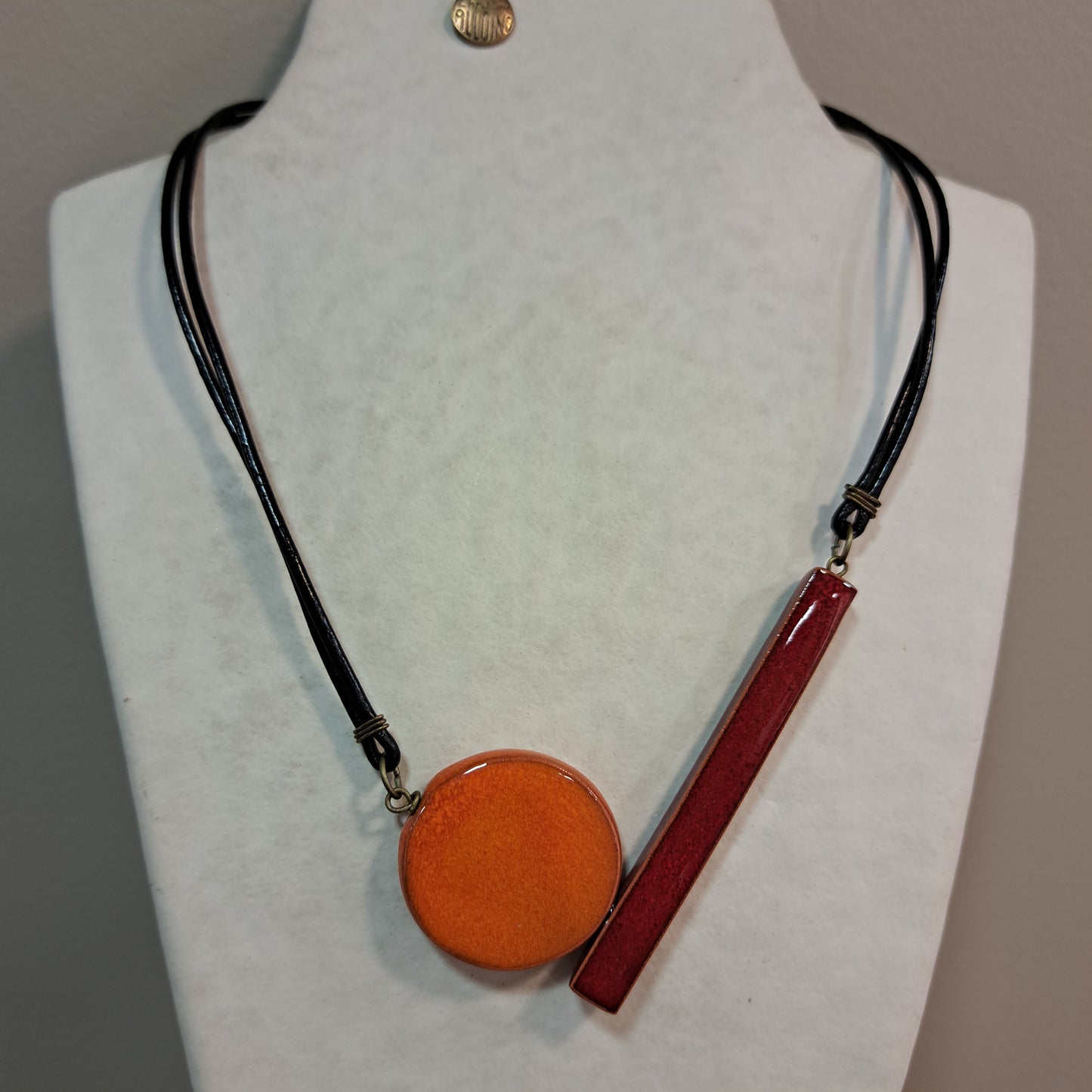 Collier Pop PM rouge orange CHRISTINE ALLOING