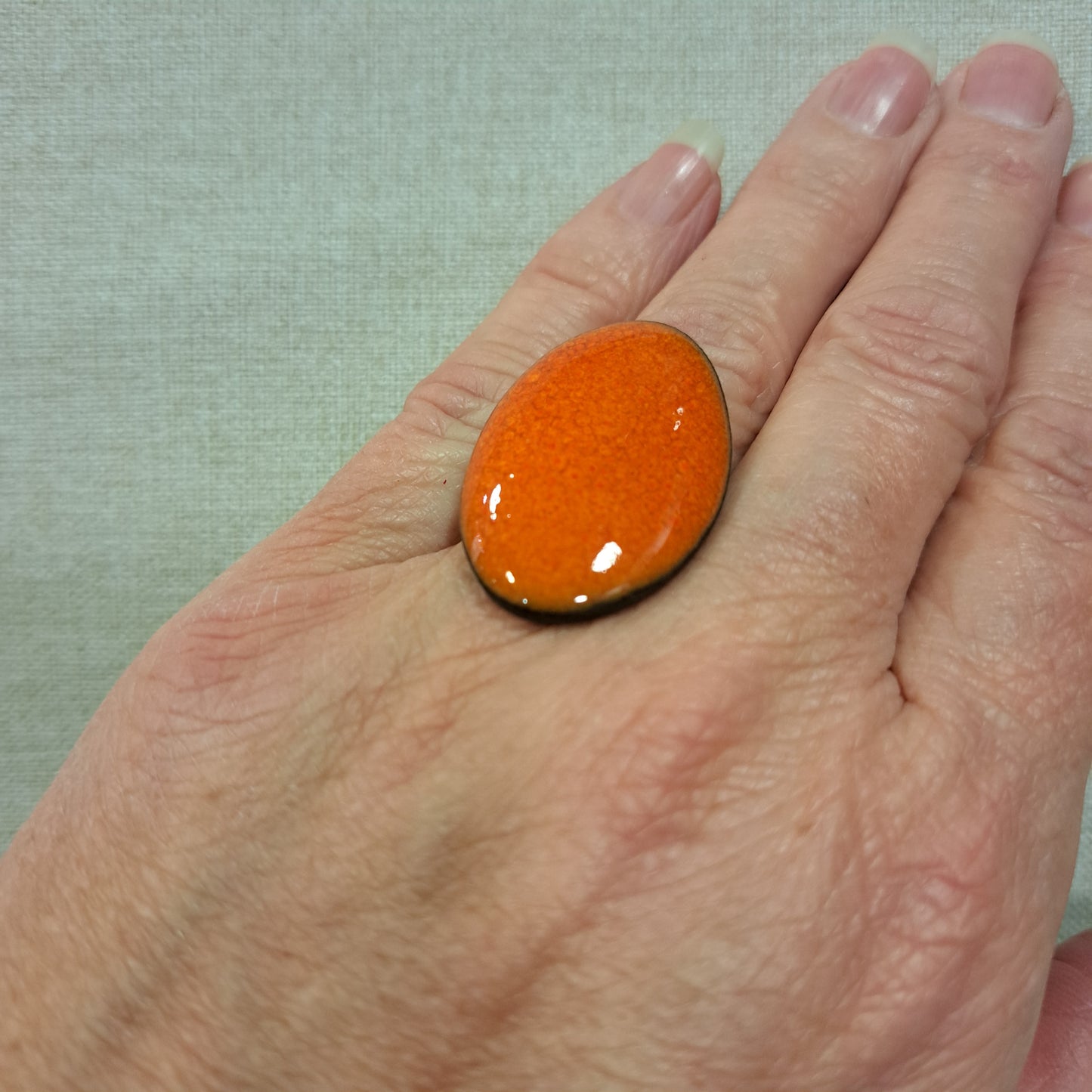 Bague Thelma ovale orange CHRISTINE ALLOING