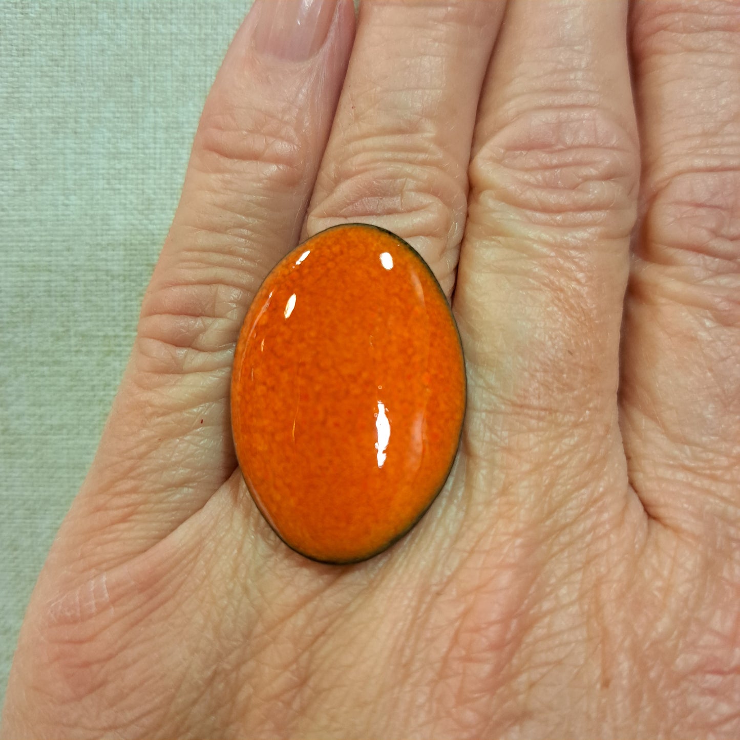 Bague Thelma ovale orange CHRISTINE ALLOING