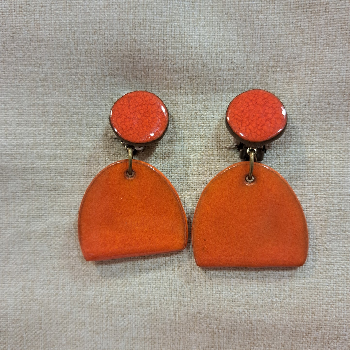 Boucles clips Pop GM orange CHRISTINE ALLOING