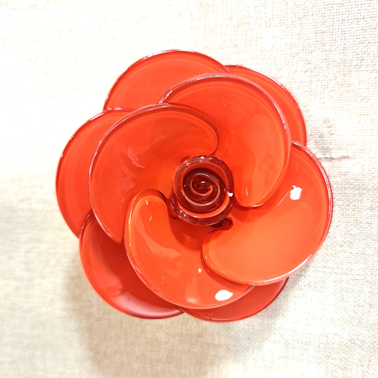 Broche Rose orange Fancy F