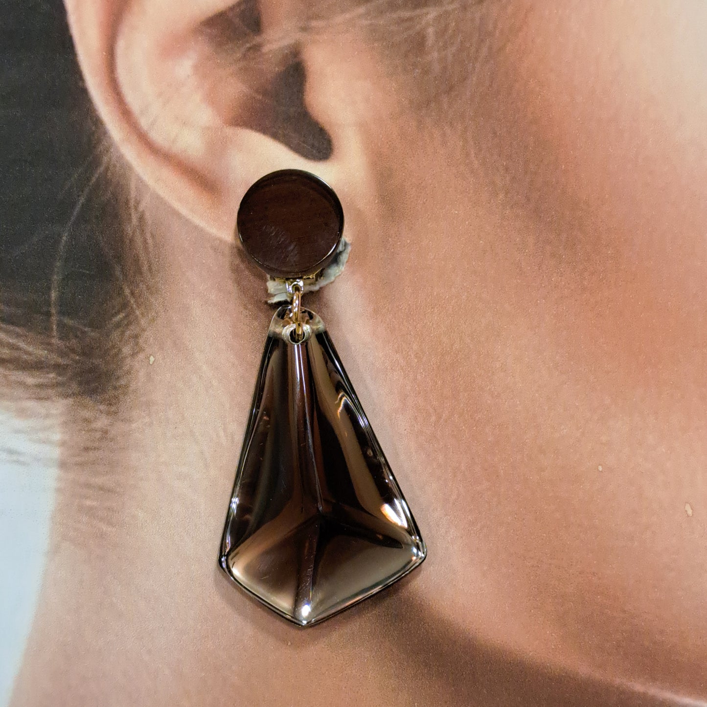 Boucles clips Baroc marron VITO
