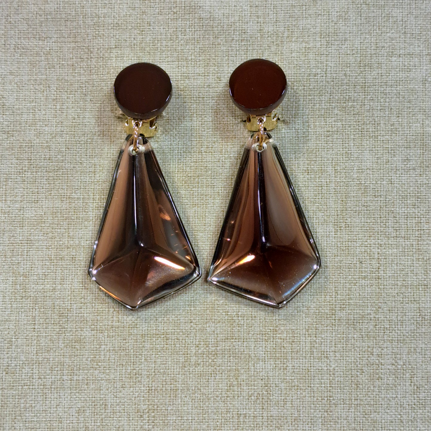 Boucles clips Baroc marron VITO