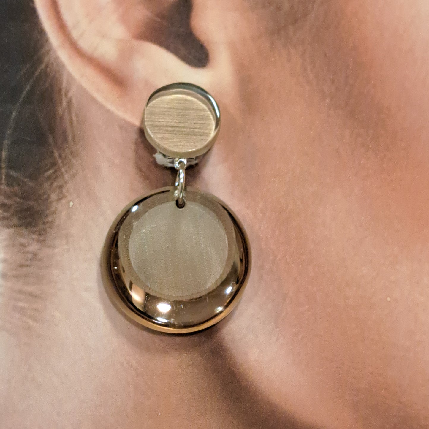 Boucles clips Toscane pendante beige VITO