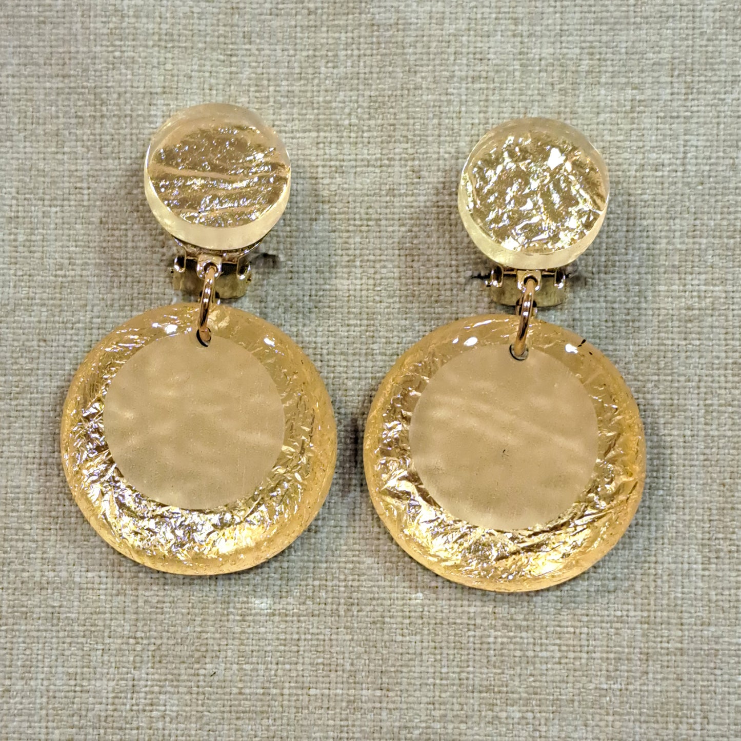 Boucles clips Toscane pendante or VITO