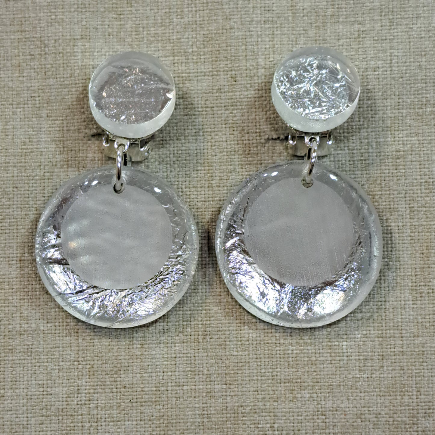Boucles clips Toscane pendante argent VITO