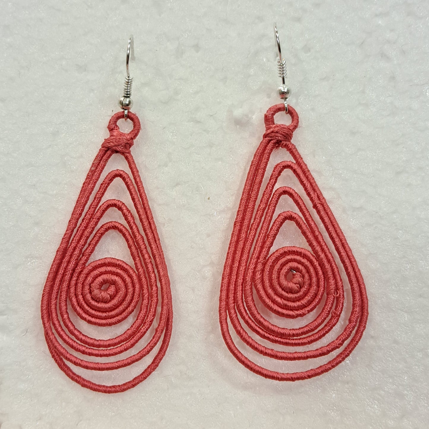 Boucles percées Laurier rose corail NAF BIJOUX