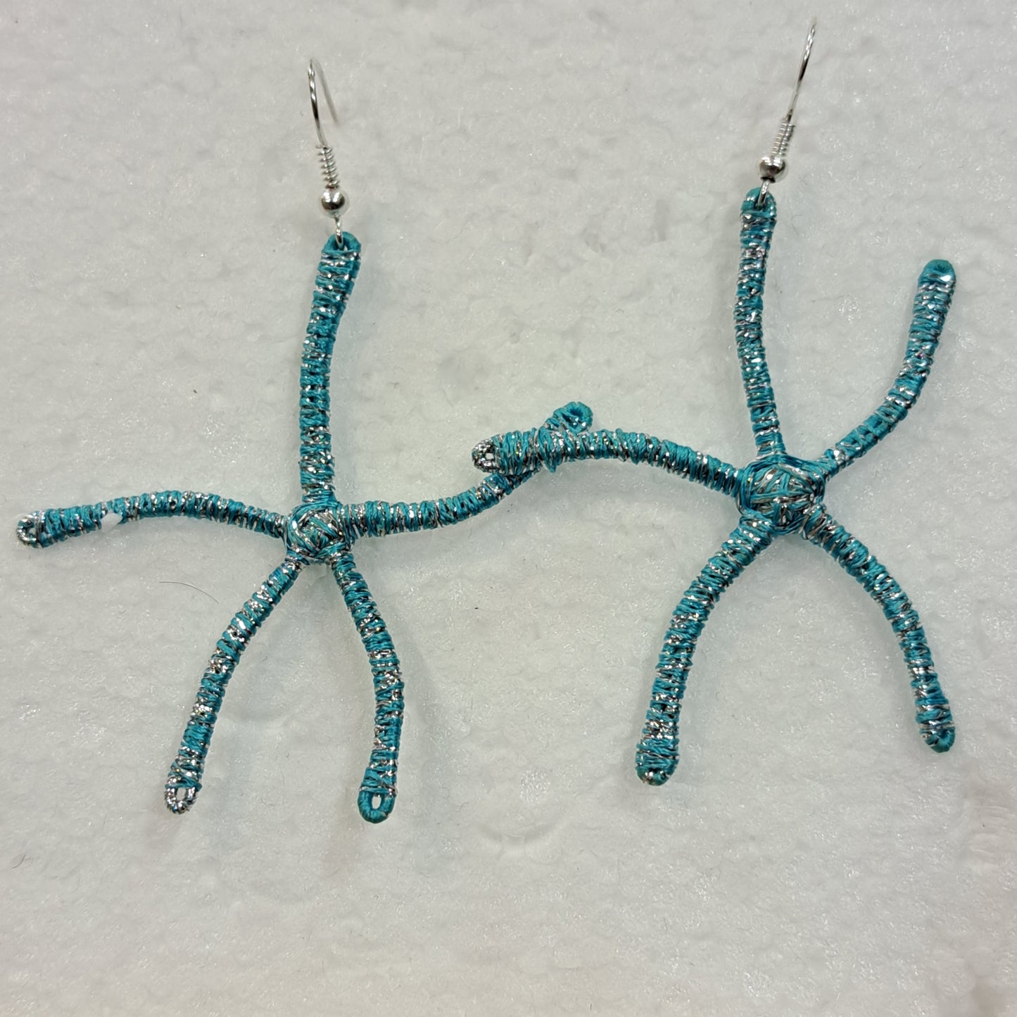 Boucles percées Etoile de Mer GM bleu NAF BIJOUX