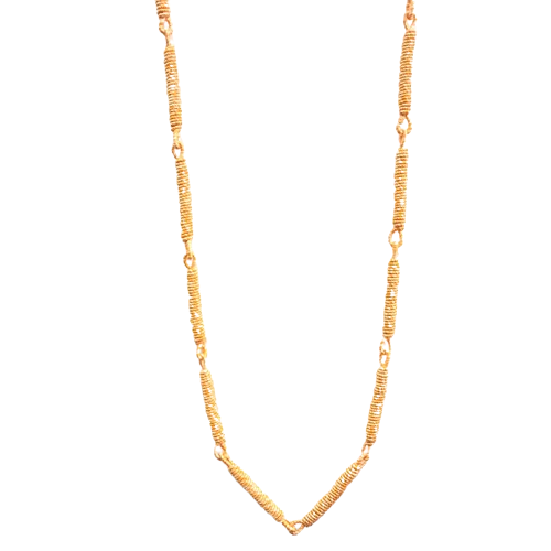 Collier sautoir Yadi abricot jaune NAF BIJOUX