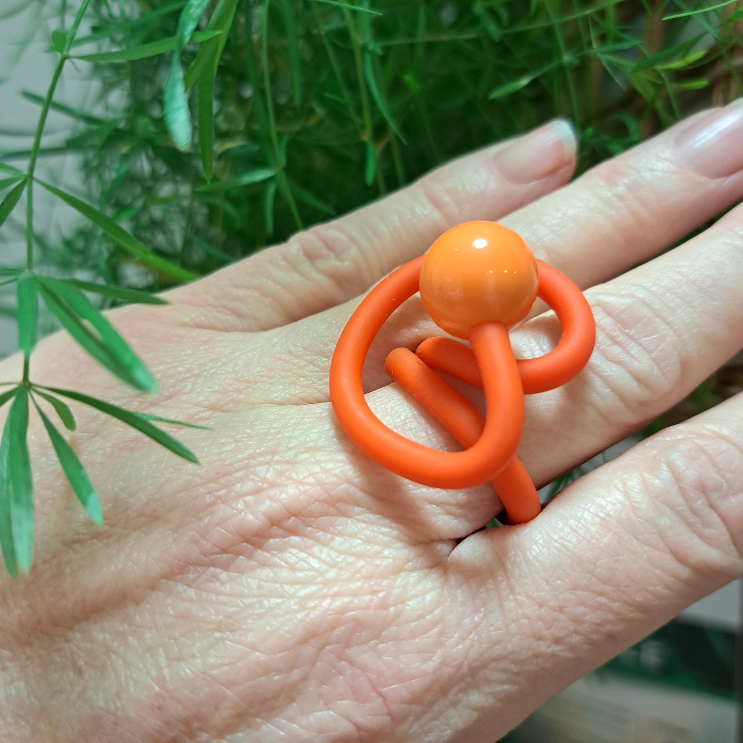 Bague Arteum orange SAMUEL CORAUX