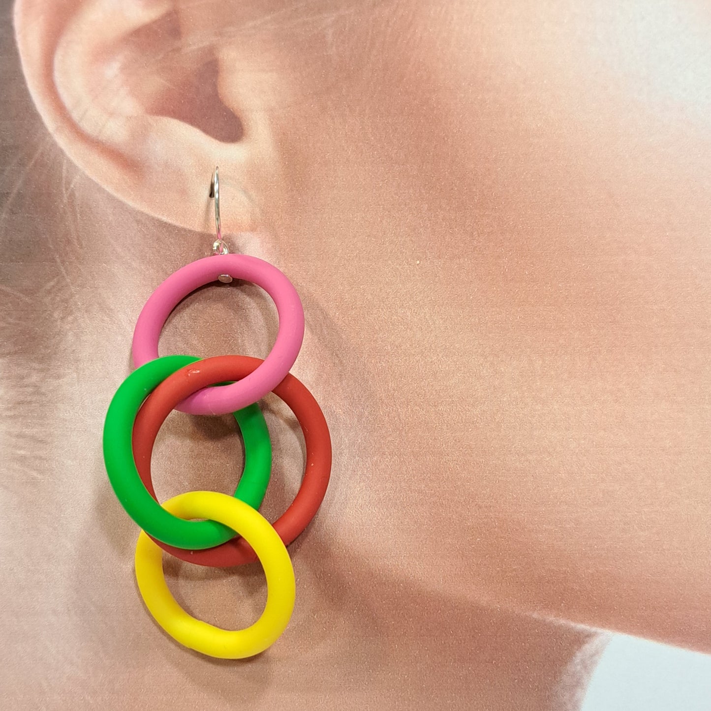 Boucles percées 40 multicolore mat SAMUEL CORAUX