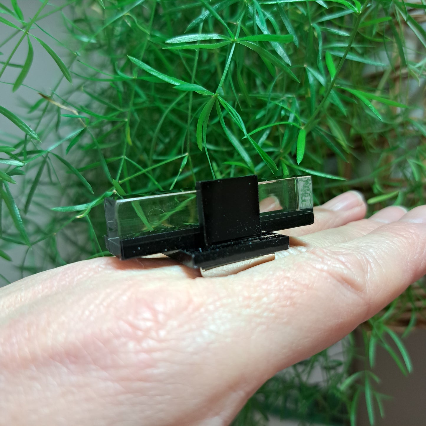 Bague Parallèle PM noir FORMESPAZIO