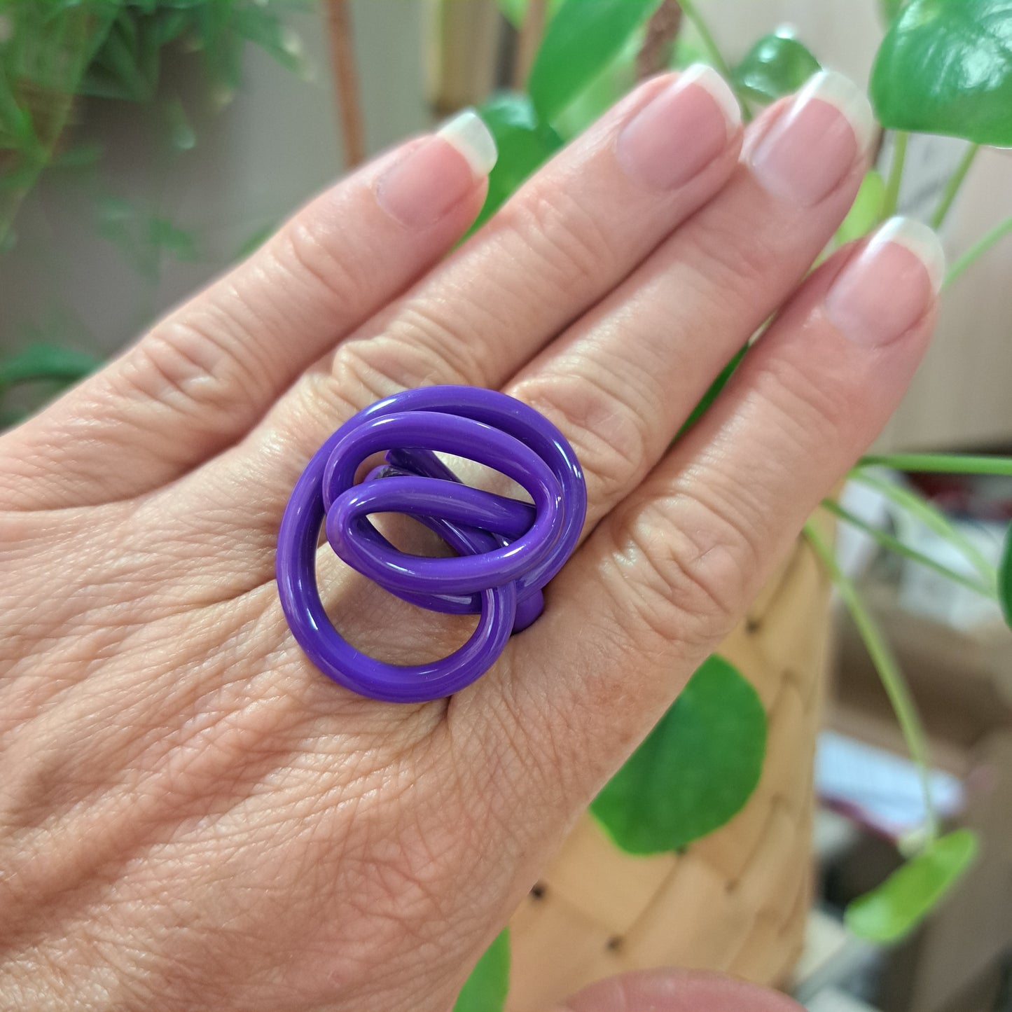 Bague Zig violet SAMUEL CORAUX