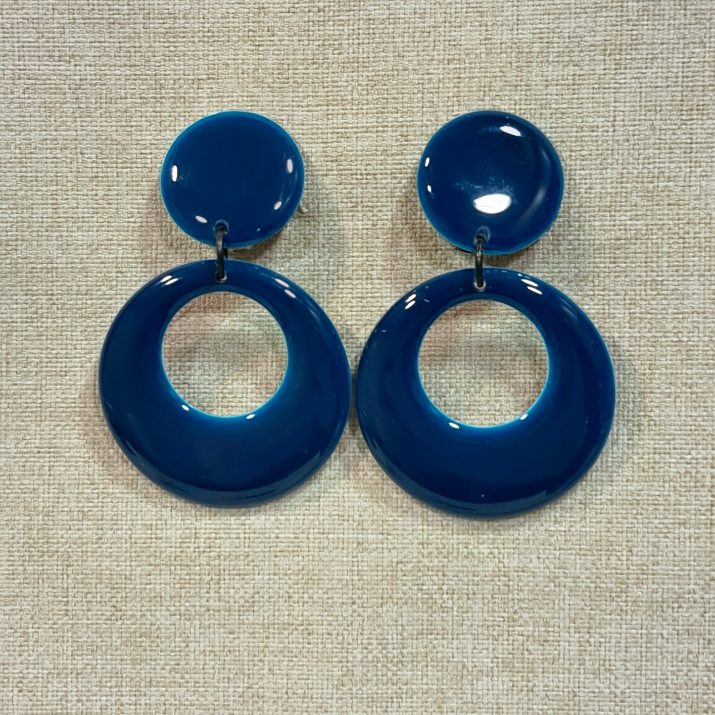 Boucles clips Créole bleu canard THIERRYJOO