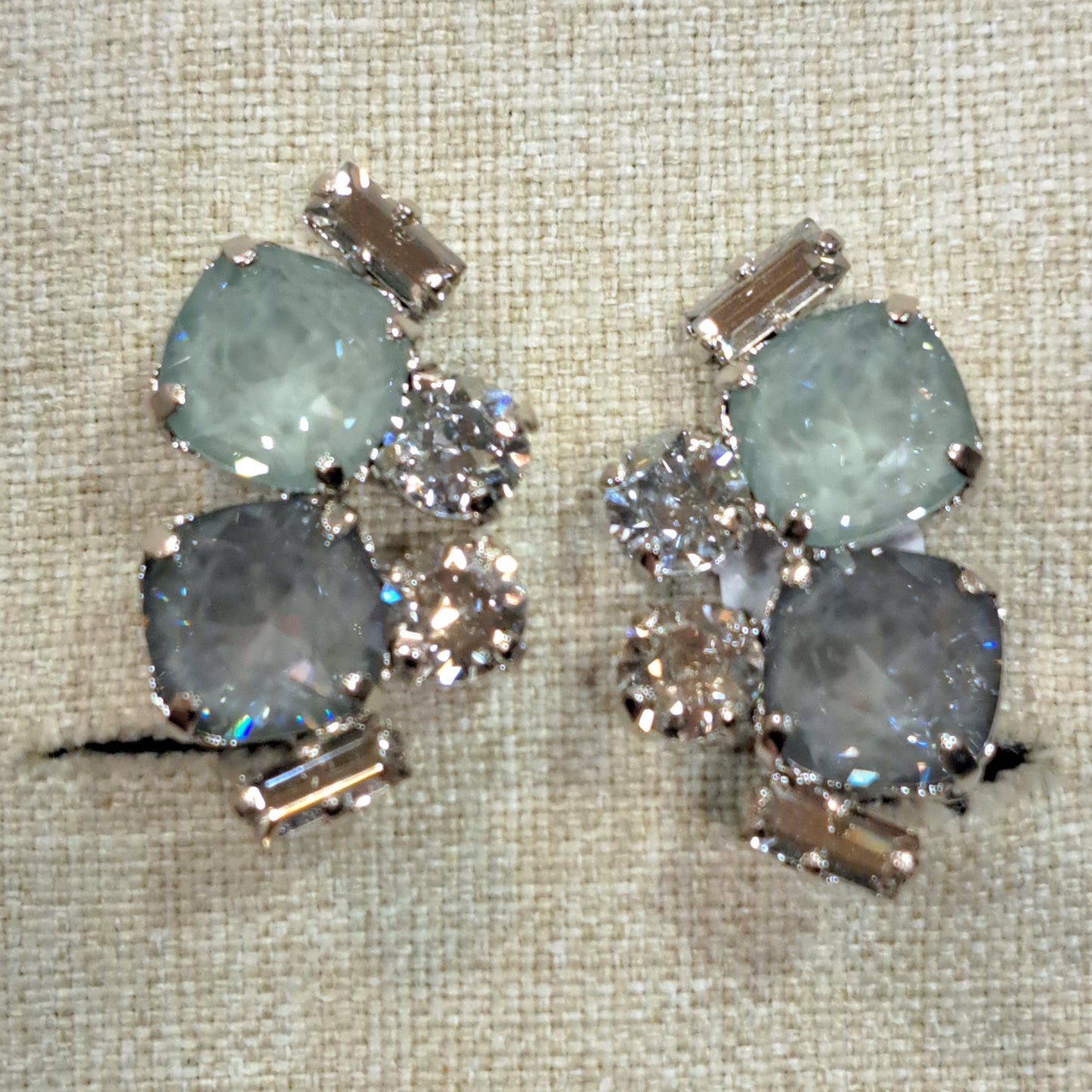 Boucles clips gris bleuté CREZUS