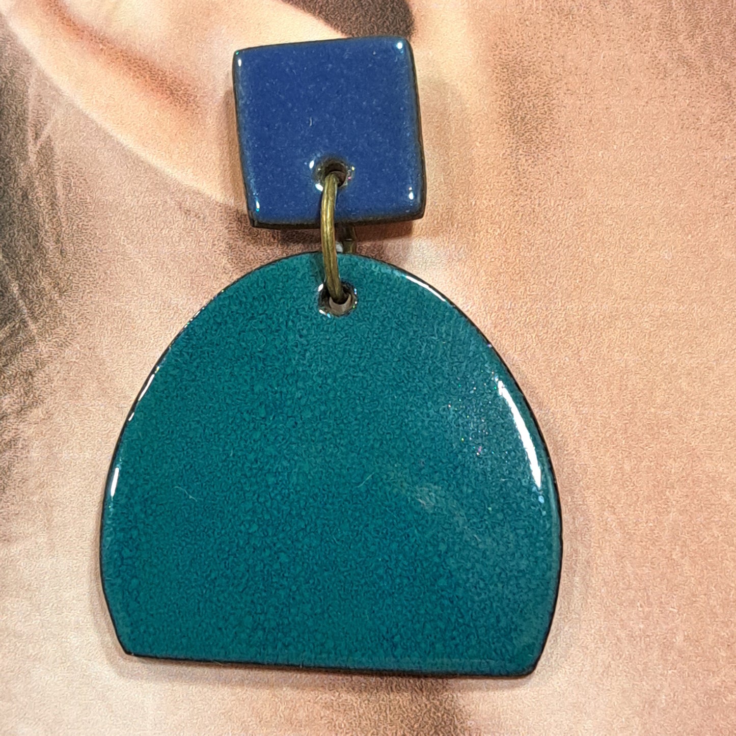 Boucles percées Pop GM bleu CHRISTINE ALLOING