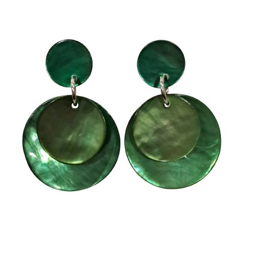 Boucles percées Aéla vert LA PETITE SARDINE