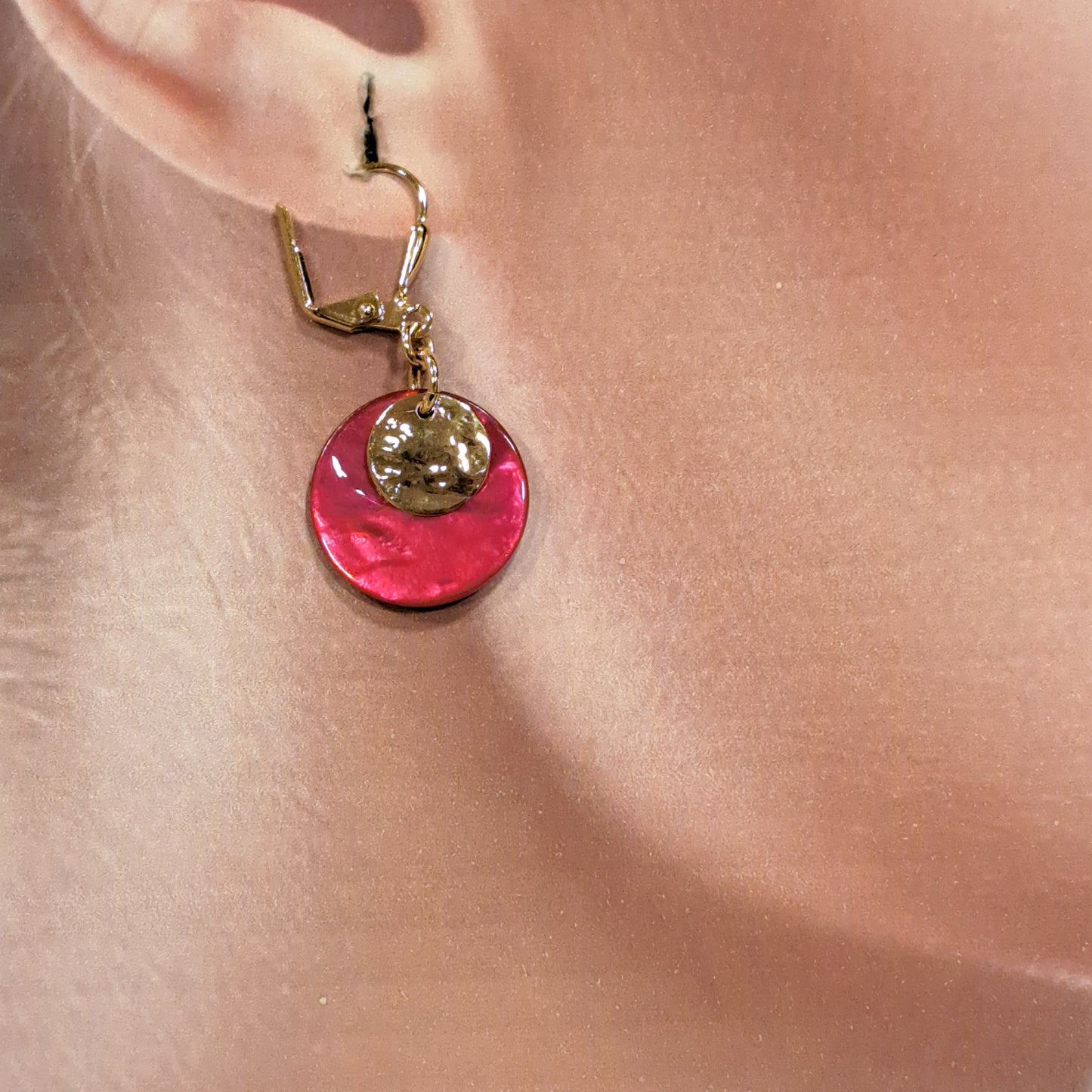 Boucles percées Dormeuse rose or LA PETITE SARDINE