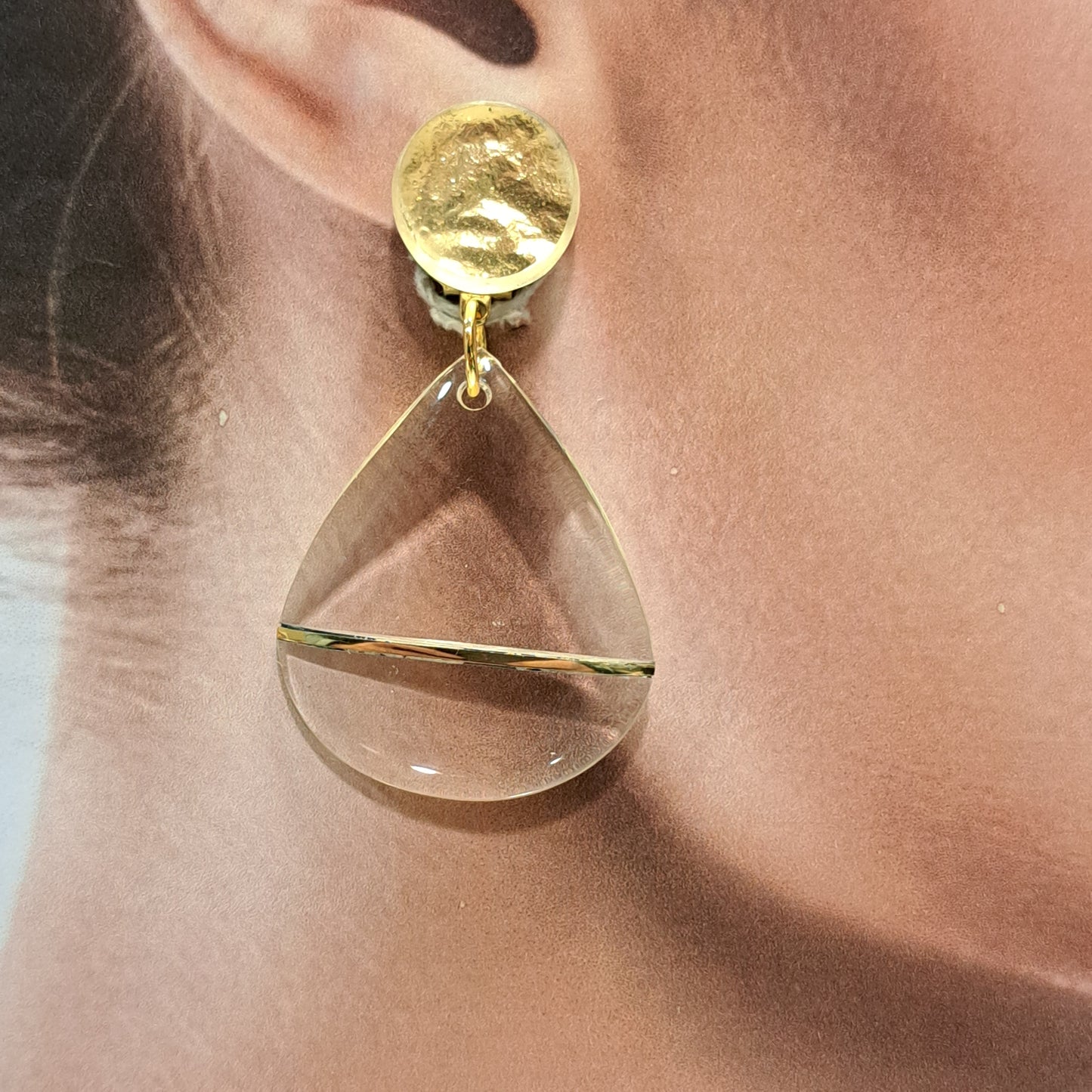 Boucles clips Isaphan transparent or VITO