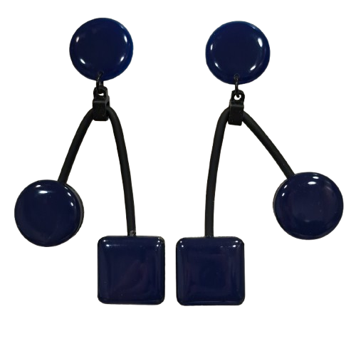 Boucles clips Balancier bleu marine THIERRYJOO