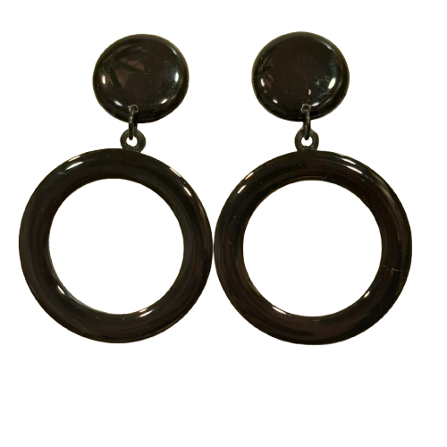 Boucles percées Créole noir THIERRYJOO
