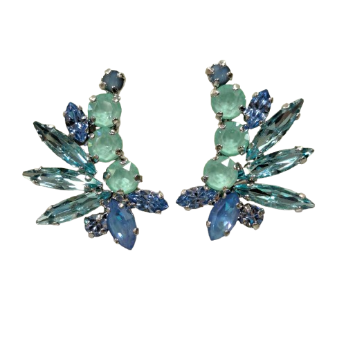 Boucles clips bleu CREZUS