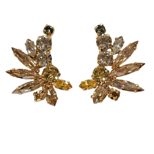 Boucles clips doré CREZUS
