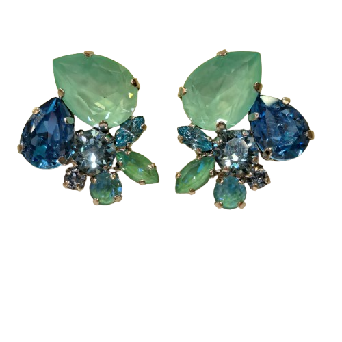 Boucles clips bleu CREZUS